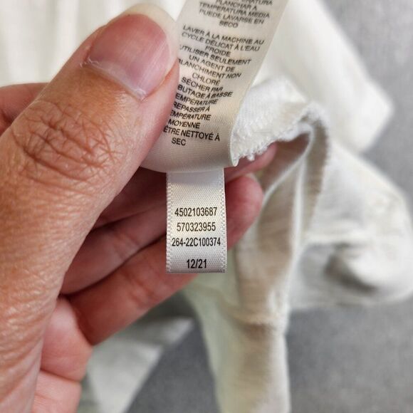 Chico Top Womens 0 White V Neck Dolman Pocket Tee Weekends Lounge T Shirt - Picture 11 of 14